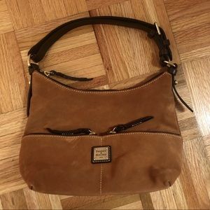 Dooney & Bourke Tan Suede Hobo Bag